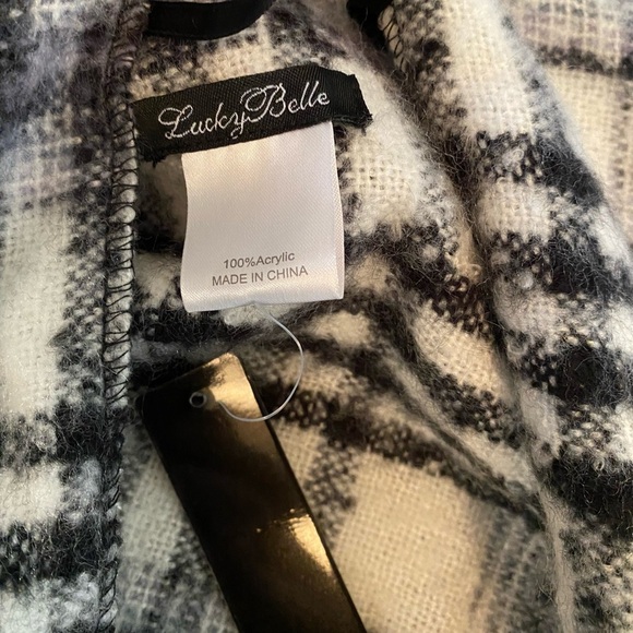 Plaid Fringe Shawl - Picture 2 of 5